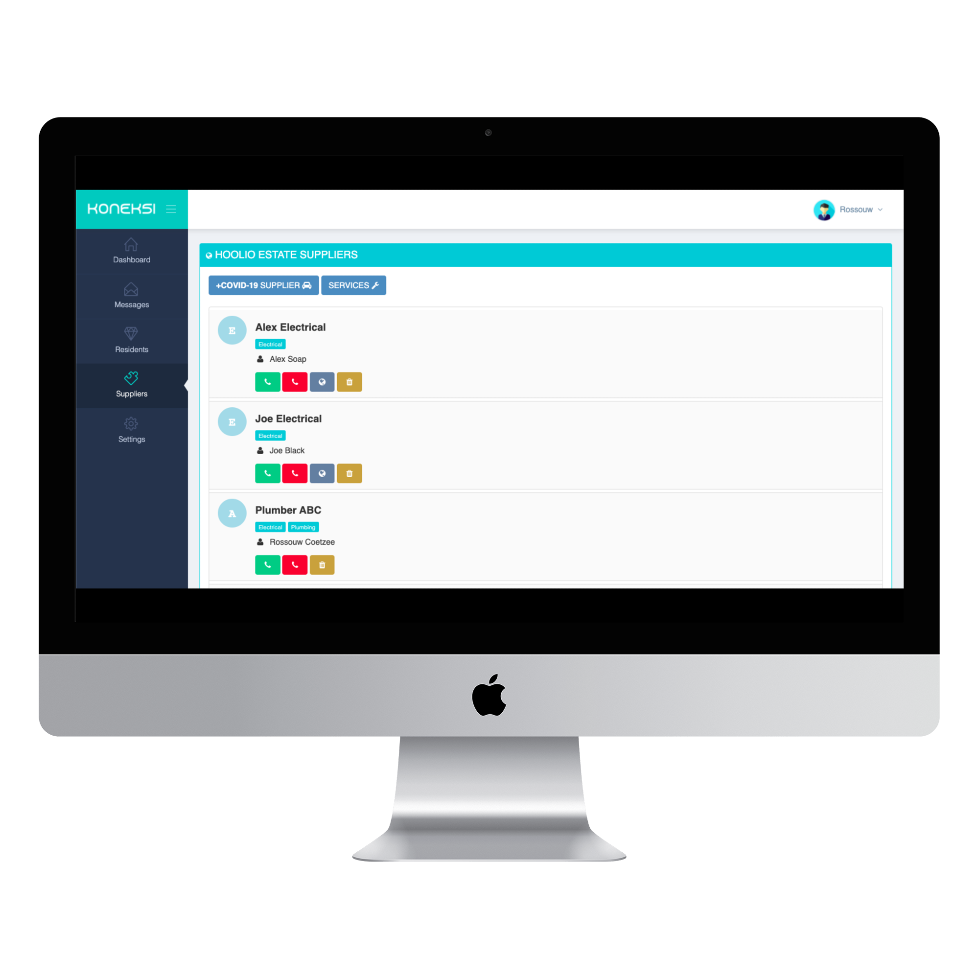 Koneksi supplier list