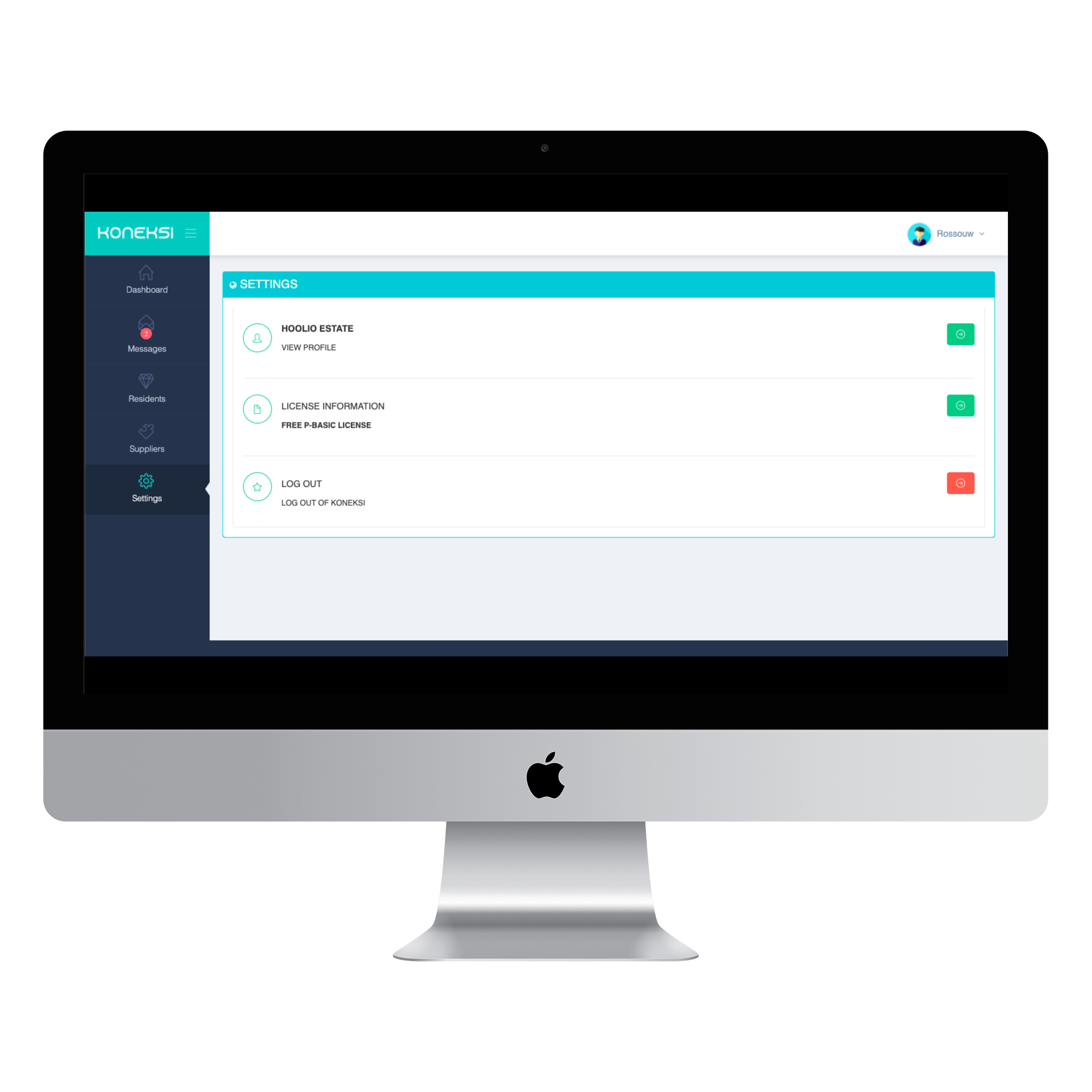 Koneksi admin settings