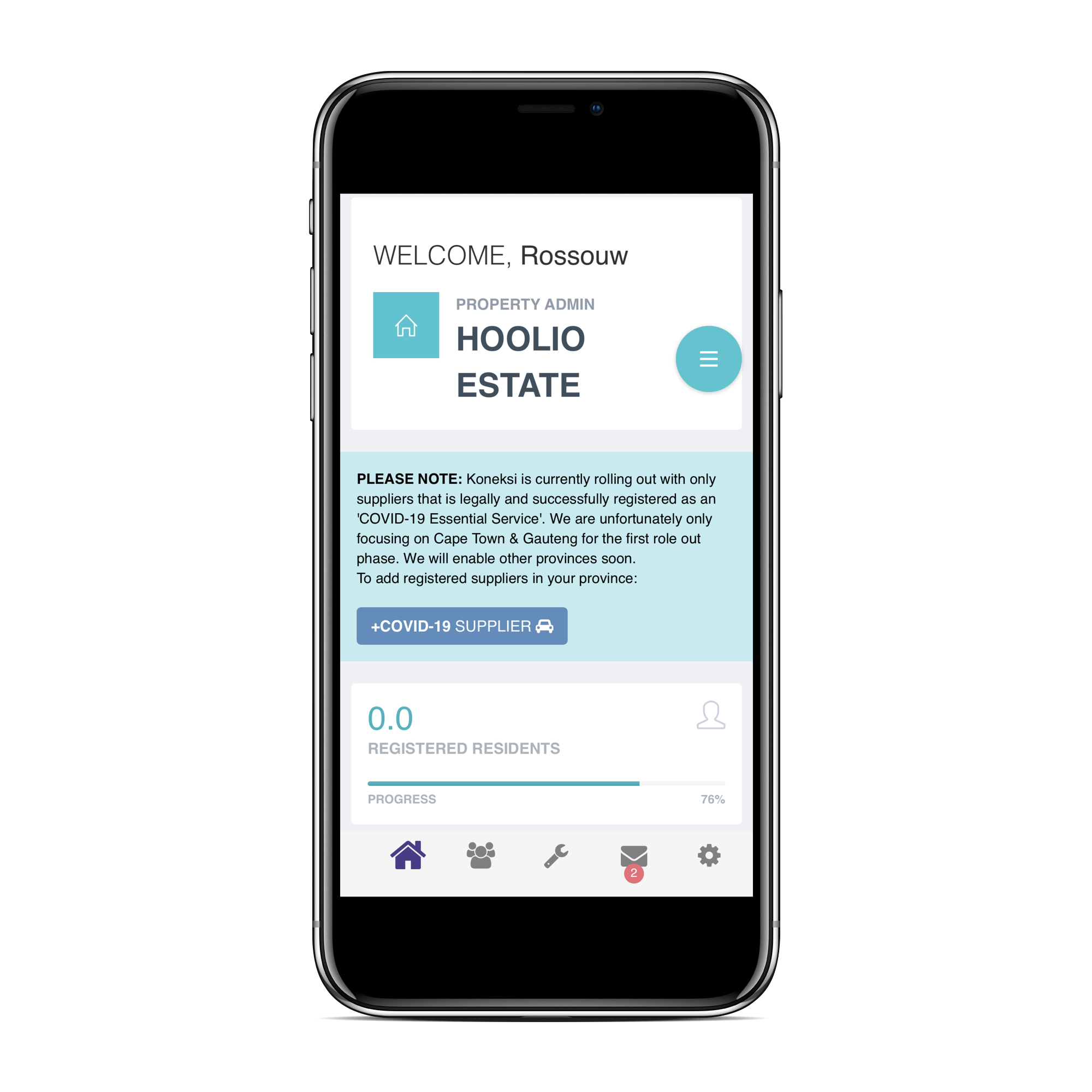 Koneksi app on iPhone