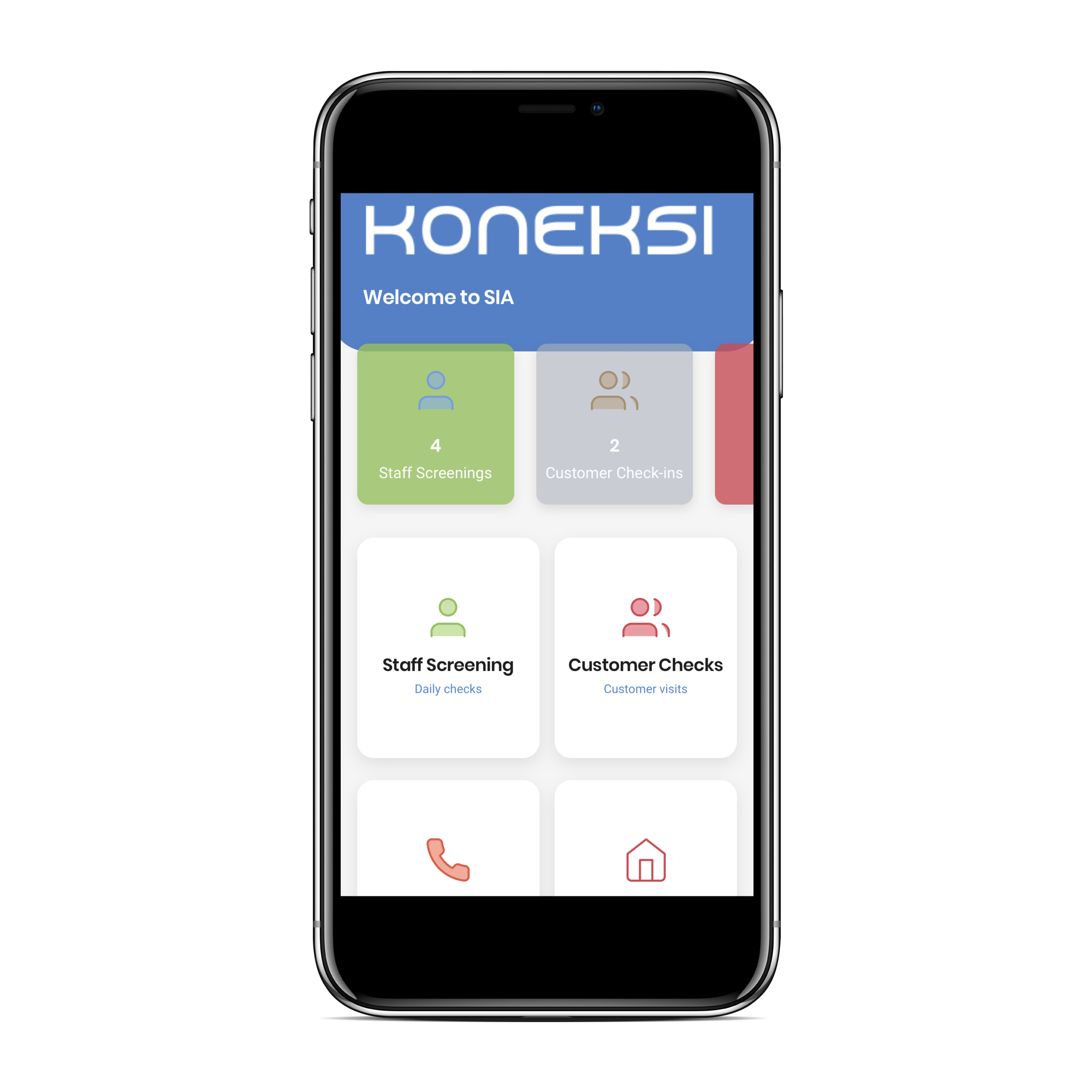 Koneksi SIA app on iPhone